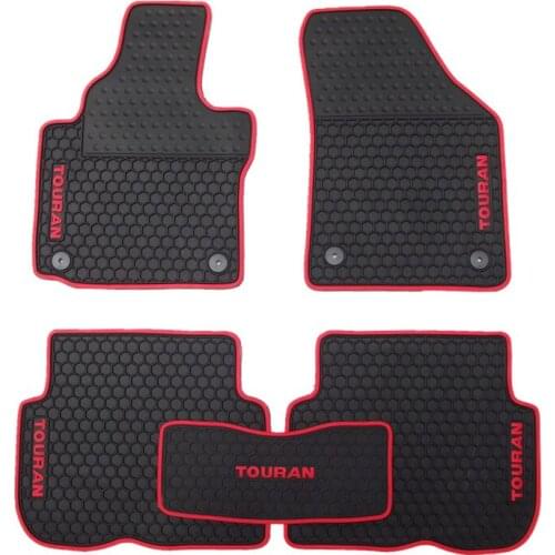 Car Floor Mats for VW TIGUAN TOURAN MAGOTAN Special Free Shipping No Odor Rubber Waterproof Rugs Non Slip Easy Clean Latex