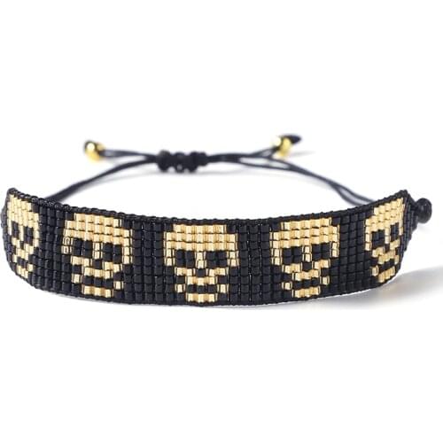 ZHONGVI miyuki Skull Pattern Bracelet For Women Unique Pulseras Mujer 2020 Boho female bead woven bracelets jewelry