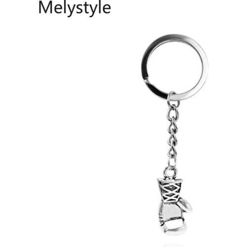 2019 Keychain Boxing-Gloves Pendant Boxer Sports Keychain DIY Mens Fighting Jewelry Car Keychain Ring Gift Souvenir