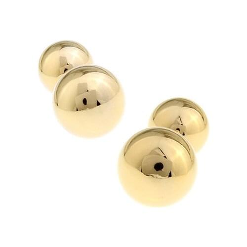 C-MAN Luxury shirt Gold Ball cufflink for mens Brand cuff buttons cuff links High Quality abotoaduras Jewelry