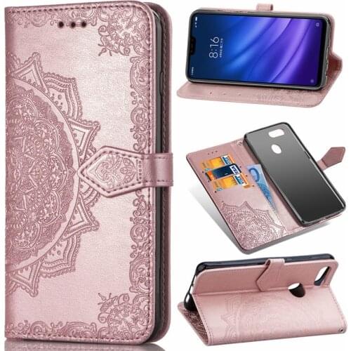 For Xiaomi Mi 8 lite Case Luxury Flip Leather Wallet Book Stand Cover Case for Xiaomi Mi 8 Lite Screen Protector Full Cover