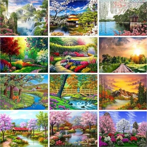 Zhui Star DIY 5d Diamond Painting Landscape Square/Round Diamond Crystal Mosaic Painting Halloween Diamond Embroidery