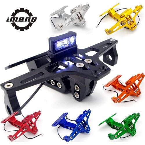 Motorcycle number plate holder for xmax300 cbr 250r fz6 s2 fz6 gsx s1000 fz6n bandit 650 jawa pcx125 triumph speed triple 1050