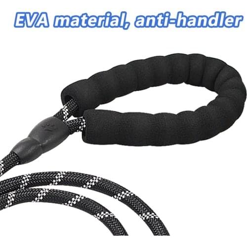 Strong Pet Dog Cat Puppy Reflective Rope Walking Lead Leash Padded Handle Comfortable Shock Grip Pet Dog Accessories
