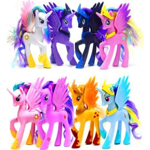 13cm 80g My Anime Toy Limited Editioncute Unicorn Pvc Luna Princess Little Horse Figures Toys Doll Horse Toys