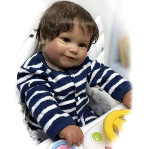 55cm Reborn Baby Doll Cute Smiling Baby Soft Touch Cloth Body High Quality Reborn Doll Toys for Children