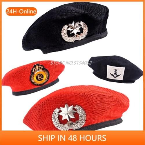 Sailor Dance Performance Cosplay Hats for Kids Adult Men Women Berets Star Emblem Sailors Hat Adult Child Trilby Military Caps