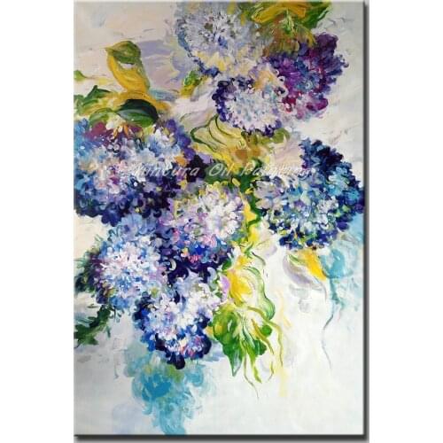 Mintura Art Hand-Painted Flower Trees Oil Painting on Canvas Wall Art Wall Pictures For Living Room Home Decoration No Framed