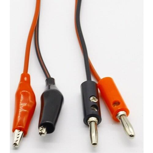 Multi-purpose test dedicated clip connection extension line banana head + alligator clip red + black