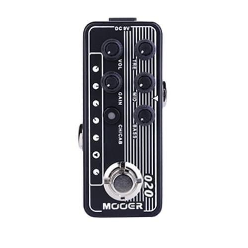 MOOER 020 BLUENO guitar pedal BLUENO contains 2 channels High quality dual channel preamp Independent 3 band EQ