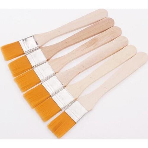 Soft wool brush with wooden handle Oil-dyed small wood brush Vegetation tanning leather Dyeing soft wool brush Clean small brush