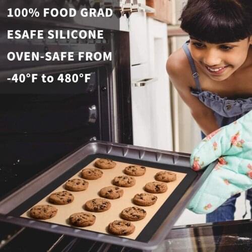 MLGB Silicone Baking Mats Set of 5 Non-Stick Reusable Oven Pan Liners Silicone Brush for Macaron Pastry Bread Dough Rolling