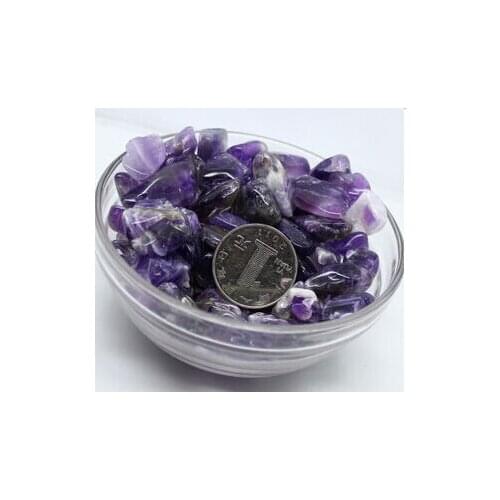 Natural amethyst gravel Tumbled stone Crystal Healing stone magnet feng shui decoration wholesale
