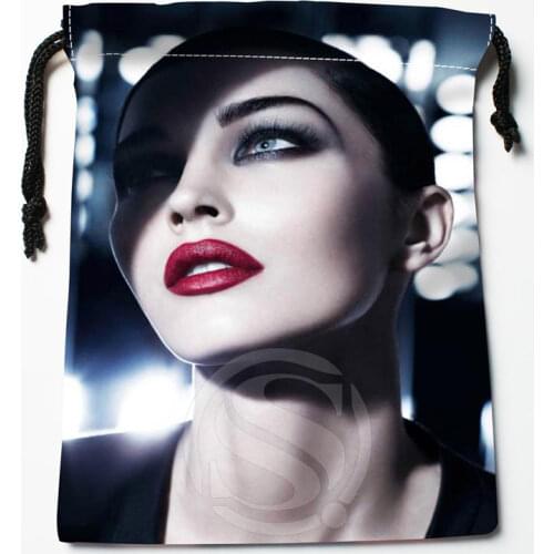 New Megan Fox printed storage bag 18*22cm Satin drawstring bags Compression Type Bags Customize your image gifts