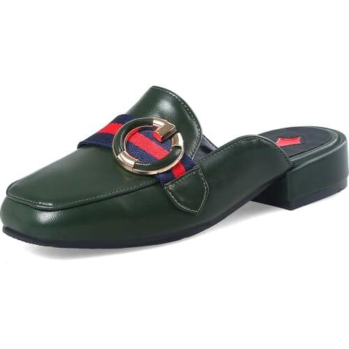 The new spring 2018 baotou leisure half low slippers with joker 32 - size 43 yards shoes 18323