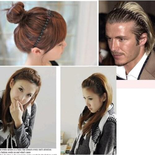 New Unisex Elegant Black Wave Hair Bands Simple Headbands Hair Bundle Lady Hair Hoops Fashion Accessories durags for men