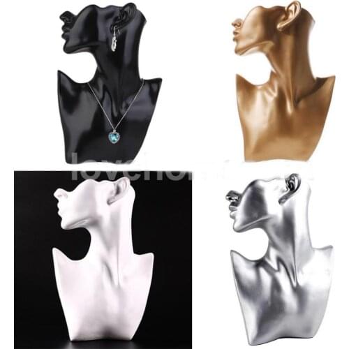 Necklace Display Studs Earring Bust Jewelry Stand Bracket Middle Body