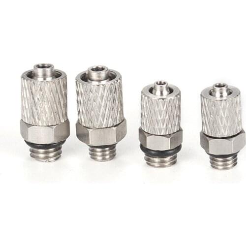 PC4-M5/M6 4/6mm Hose Tube Male Thread Micro Pneumatic Fast Twist Fittings Elbow/Straight Through Quick Joint Coupler Connector