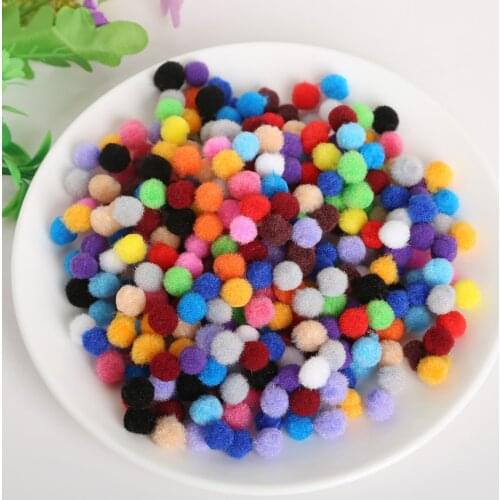300pcs 10mm Multicolor Soft Fluffy Pom Pom Ball Handmade Pompom For Kids Toys DIY Craft Supplies
