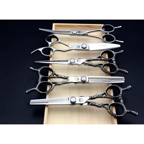 Professional Haircut and Hairdressing Scissors Flat Cut No Trace Tooth Scissors Tool Set Salon Haircut and Hairdressing Scissors