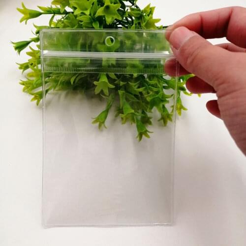 Hook Clear Pvc Plastic Bag 500pcs/Lot Reclosable Transparent Plastic Bag Gift Bags For Jewelry Self Seal Zip Lock Bags Plastic