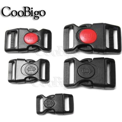 5pcs/pack Curved Side Release Buckle Lock Plastic Black Paracord Bracelet Outdoor Backpack Bag Parts Accessorise 15mm 20mm 25mm
