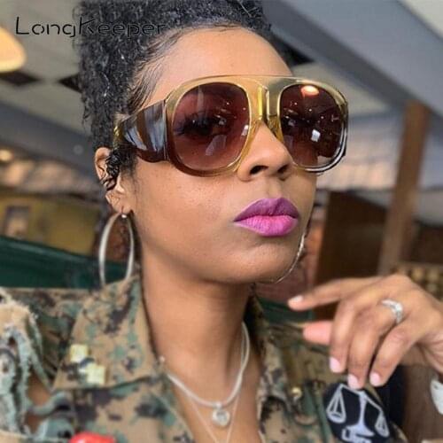 Luxury Oversized Round Sunglasses Men Women Brand Design Personality Plastic Big Frame Sun Glasses Female Gradient Lens Glasses