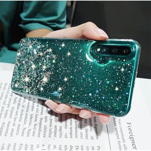Luxury Bling Glitter Case For Huawei Nova 5T Cases Soft Silicone Phone Cover On Huawei Honor 20 Nova5T Cases Bumper Funda Capa