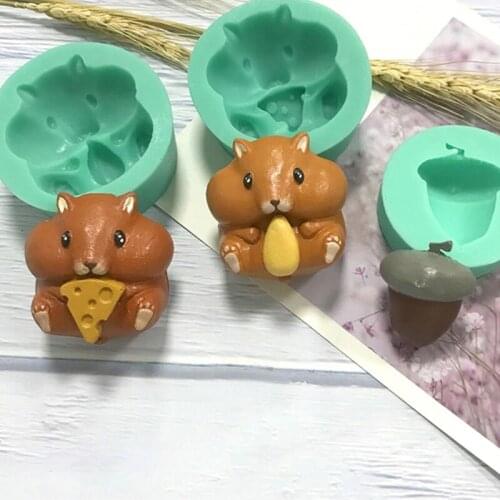 Silicone Fondant Molds Exquisite Squirrel DIY Handmade DIY Candle Resin Crafts Cake Decorating Tools for Kitchen Durable