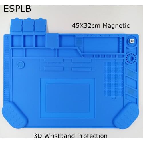 3D Wristband Proctection Silicon Insulation Work Pad Repaid Mat Soldering Station Desk Platform Magnetic Heat-Resistant Tools