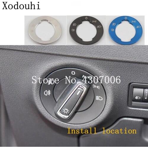 Styling Inner Inside Cover Front Headlight Light Switch Trim Frame Lamp Button Panel For Skoda Karoq 2017 2018 2019 2020 2021