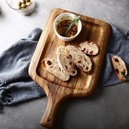 Vegetable plate northern Europe solid wood cooked food chopping plate pizza baking bread zebra wood natural simple safe durable