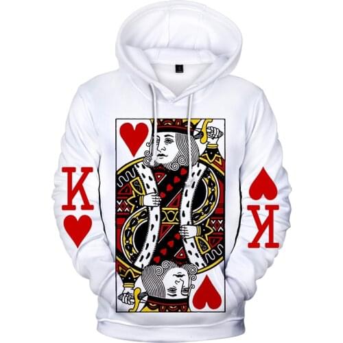 New 3d Hoodies Pullover Poker Playing Cards Printed Fashion Men Women Hoodie Hoody Casual Long Sleeve 3D Hooded Sweatshirts Tops