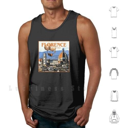 Italy’s Florence World Tour tank tops vest 100% Cotton Florence Italy Discovery Travel Adventure Exploration Explore Discover