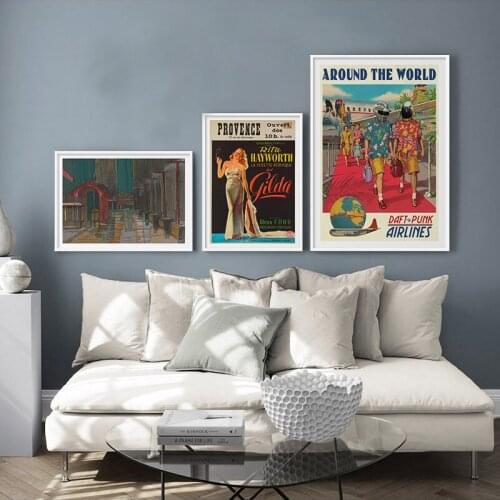 Vintage Poster Girl Old Shabby Chic High Quality Street House Poster Wall Art Canvas Painting Print for Wall Decor Home Decor