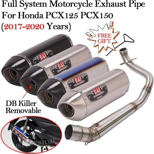Full System Motorcycle Yoshimura Exhaust Muffler Echappement Escape Moto DB Killer Link Pipe For Honda PCX125 PCX150 2017 - 2020