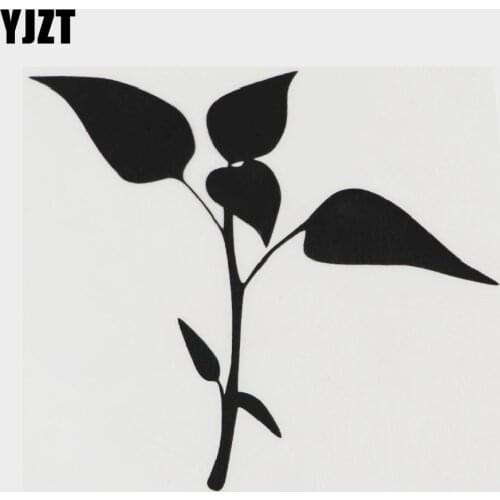 YJZT 15.3CM×13.6CM Plant Tree Branch Funny Vinyl Car Sticker Decal Black/Silver 18B-0172