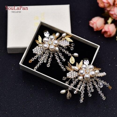 YOULAPAN X06 1 Pair Crystal Pearl Wedding Shoe Buckle Charms Diy Shoe Clips Elegant Fashion Buckle Bride High Heel Decoration