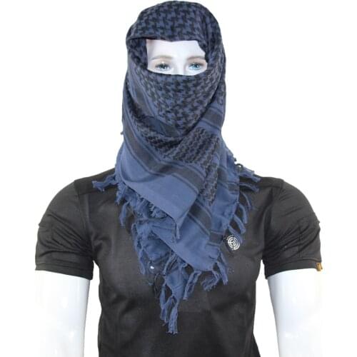 New Black Military Winter Shemagh Tactical Scarf 100% Cotton Keffiyeh Scarf Wrap Outdoor Hiking Hunting Windproof Sacrves