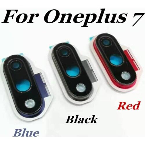 10pcs MIXUEWEIQI Original Rear Camera Glass Lens with Back Mirror Frame Steady Holder For Oneplus 7 Replacement Parts