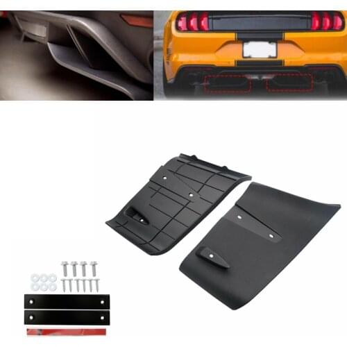 2pcs ABS Rear Bumper Lip Air Diffuser Valance Foil Kit For Ford For Mustang 2018 2019 GT R Style