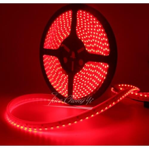 5M SIDE 335 SMD 120LED/M side-Emitting Red LED strip IP67 waterproof in silicon Tube DC12V 10mm width