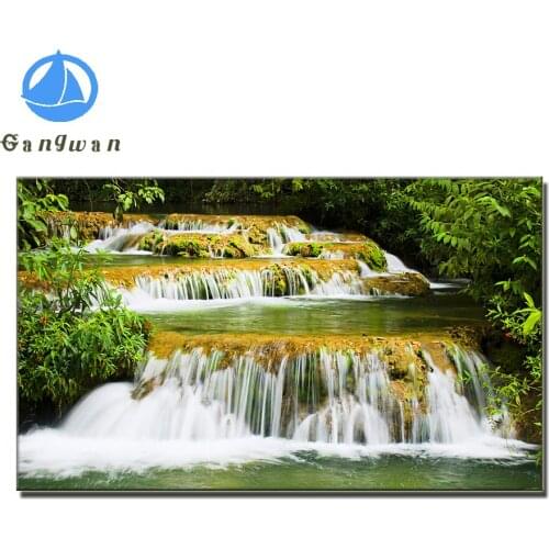 5D Diamond Painting Scenic waterfall Diamond Embroidery Full Square/Round Drill tree Landscape Pattern Cross Stitch Home Decor