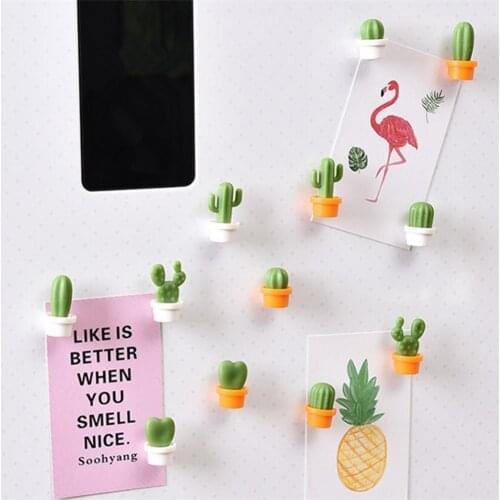 6Pcs Cute Succulent Cactus Decorative Phone Fridge Magnetic Plant DIY Stickers Cute