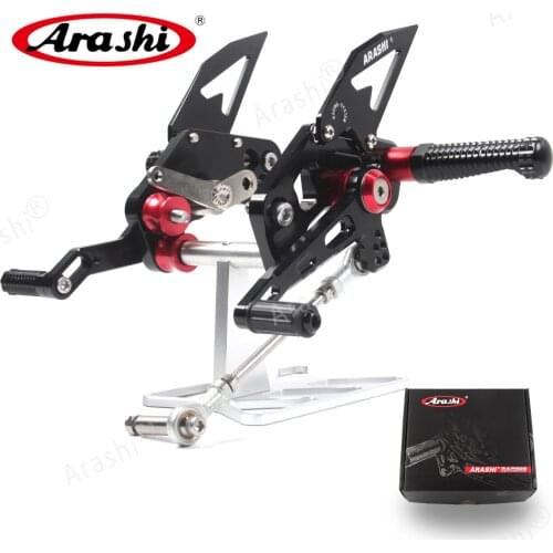Arashi 1 Set CNC Adjustable Footrest For KAWASAKI Z125 Z125-Pro 2016 - 2019 Rider Rearset Foot Peg Z 125 Pro 2016 2017 2018
