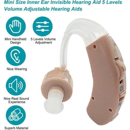 Audifonos Mini Size Inner Ear Invisible Hearing A-id 5 Levels Volume Adjustable Hearing Aids Ear Sound Amplifier Audiophone