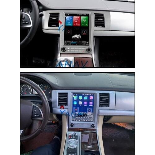 6G 128G Android 10 Tesla Style Vertical Screen Navigation Car Multimedia Radio Player For Jaguar XF 2010-2017 Built-in Carplay