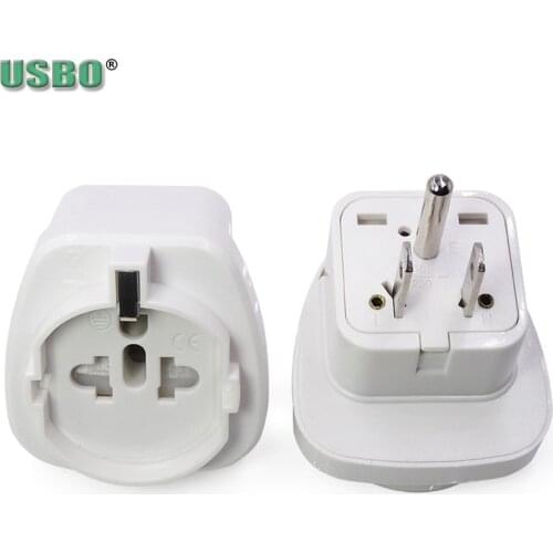 White 10A 250V CE embedded americaconnector EU UK AU US Denmark to US travel plug adaptor for Europe Germany Italy Swiss Type B