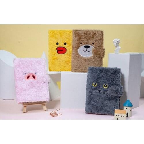 Plused cover yellow duck notebook for students Planner jornal book Office stationery diary notebook