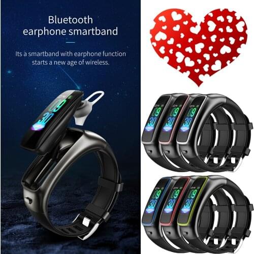 Bluetooth V09 Color Headset Talk Smart Bracelet Heart Rate Monitor Sports Smart Watch Passometer Fitness Tracker Wristband